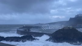 Mevagissey storm Ingrid