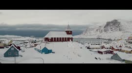Greenland: Church in Sisimiut Greenland with snow
