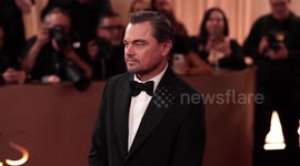 UNCAPTIONED: Leonardo DiCaprio won't name 'friend' he spoke to in viral Golden Globes video