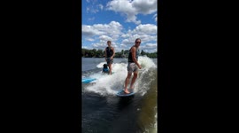 Professional Wake Surfer Pup