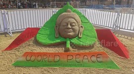 India: UN Record Breaker: Madhurendra's 50th Lord Buddha Sand Sculpture