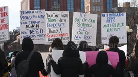 NY: Youth Movement Walk Out Of Class In Protest Against ICE