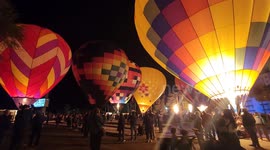Hot Air Ballon Glow in Mesquite Nevada