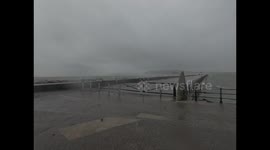 Storm Ingrid hitting the plymouth  Mountbatten Pier,  hopefully it can stand up to this storm