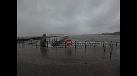 Storm Ingrid hitting the plymouth  Mountbatten