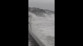 Storm Ingrid hit Dawlish station and railway lines. Damage expected rail services cancelled.