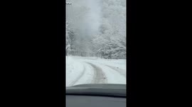 Whiteout Driving Conditions as Severe Cold Wave Batters Japan