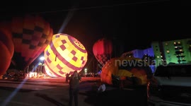 Hot Air Balloon Glow in Mesquite Nevada