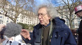 Piers Corbyn's famous phrase 'Resist defy do not comply' protested against Digital ID in London, UK