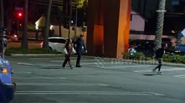 US, Los Angeles: West Hills Deputy-Involved Shooting And U.S. Marshals At Scene Part 3