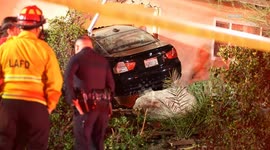 US, Los Angeles: West Hills Vehicle Crashes Into Home Investigation Underway