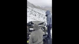 Off-road UAZ rollover rescue in Kamchatka, Russia