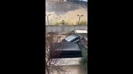 Severe flooding sweeps cars away after relentless rainfall in Turkey