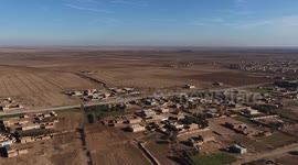 Syria: Aerial View of Al-Shaddadi City, Home to Major ISIS Prison, After Syrian Army Takeover