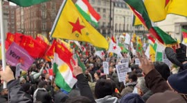 Thousands of Kurds Rally in London Against Attacks in Northern Syria