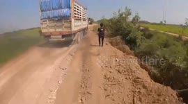 Truck carrying millions of methamphetamine pills crashes into canal while fleeing police