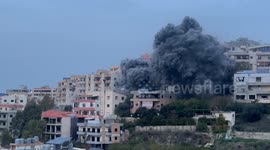 MOMENT – Israeli strikes hit residential building in southern Lebanon despite ceasefire