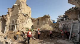 Restoration begins at Gaza’s Great Omar Mosque after heavy damage in Israeli attacks