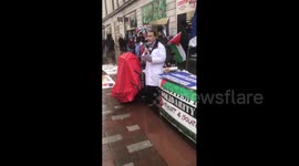 UK: Pro-Palestine Demonstration Takes Place Outside Barclays in Glasgow
