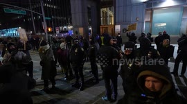 Protesters march to Federal Plaza in New York after fatal Minneapolis shooting
