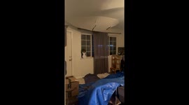 Wife’s Warns Husband Seconds Before Ceiling Collapse