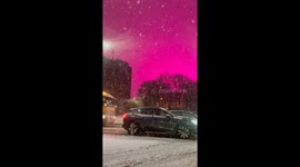 Mysterious Pink Glow Illuminates Night Sky Over Birmingham