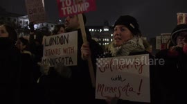 'Solidarity with Minneapolis' rally held in London, England, after Alex Pretti shot dead by immigration agent