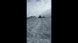 Sledding Encouragement Suddenly Changes Sides