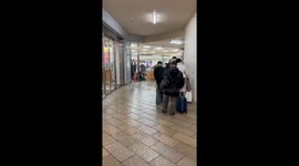 Long lines form at JR Sapporo Station after train services suspended in Sapporo, Hokkaido, Japan