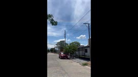 Stunning 22-degree sun halo with faint rainbow in Rosario de la Frontera, Argentina