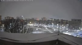 US: Time-Lapse Shows Heavy Snow Blanketing Ohio State University’s South Oval