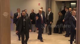 Trump speaks to journalists after signing ‘Board of Peace’ charter in Davos