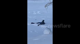 Skier left needing plastic surgery on face after snow leopard attack in China