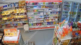 Monkey strolls into shop and helps itself to snacks