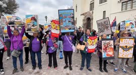 Anti-ICE demonstration held in Los Angeles