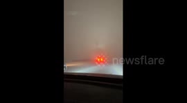 China: Fog-covered pirate ship creates eerie scene along coastal road in China