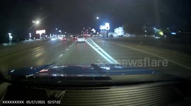 Driver dashcam in Oklahoma captures the intense moment a bicycle is hit by a car after running a red light. Resulting in damages