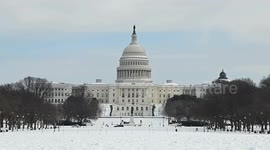 Washington covered in snow amid freezing temperatures