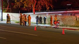 US, Los Angeles: Chatsworth Rescue Underway For Possible Suspect In Manhole