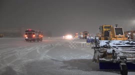 US: Airfield Crews Work Around the Clock to Clear Snow at Joint Base Andrews