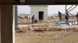 Syria: Moment of the killing of the leader Abu Musab Shnan during the confrontation with elements of SDF forces who were hiding in a tunnel in the cement factory in the ruins of Ashk, in the countryside of Ain al-Arab