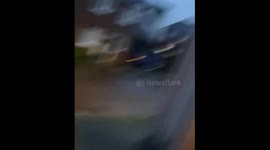 Storm Chandra brings strong winds and cold rain in North Oxfordshire, UK