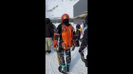 Armoured skier turns heads on Xinjiang slopes; Viral TikTok clip surpasses four million views