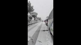 Spain: Storm Kristin Brings Snow to Madrid Causing Traffic Disruptions 5