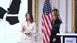 NY: 'First Lady Melania Trump Rings NYSE Opening Bell To Celebrate Upcoming Film 'Melania' 3