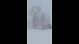 US: Lake-Effect Snow Hits Altmar, New York