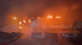 Residents evacuated as fire rips through building in Indiana