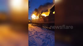 Ukraine claims 4 killed as Russian drone hits passenger train in Kharkiv region