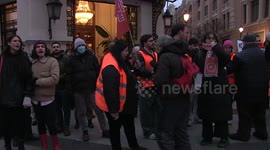 Spain: Tenants' union protest against the Spanish government