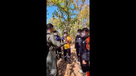 Military plane crashes in forest killing two people onboard